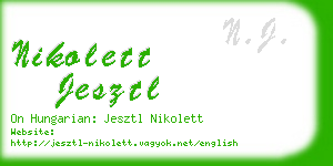 nikolett jesztl business card